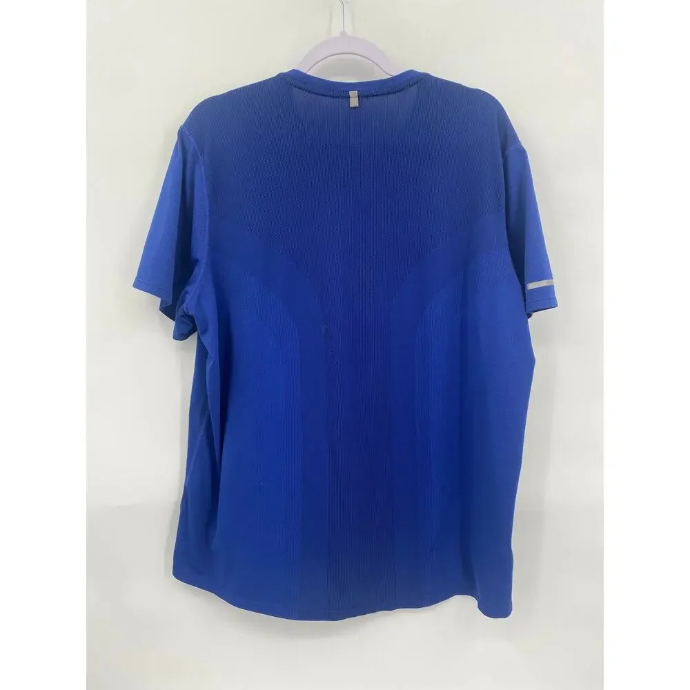 Nike Running Dri-Fit Contour Breathable Blue Running Shirt Men’s Size XL